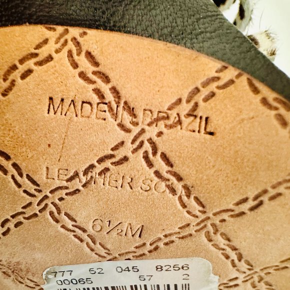 L.A.M.B. LAMB STRAPPY SLINGBACK LEATHER AND FUR STILLETO HIGH HEELS - Picture 9 of 10